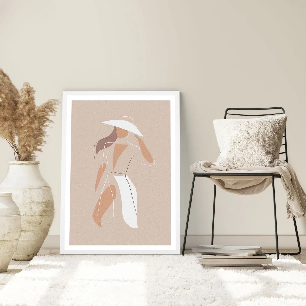 Affiche dans un cadre blanc - Poster - Lea mode est un jeu - 30x40 cm