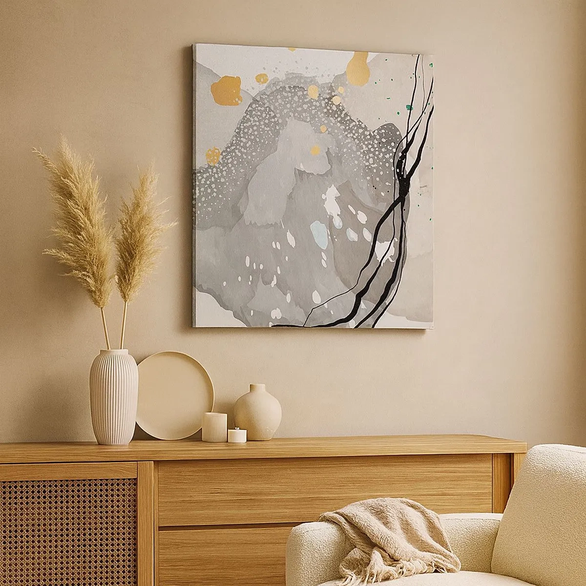 Impression sur toile - Image sur toile - Composition organique - 30x30 cm