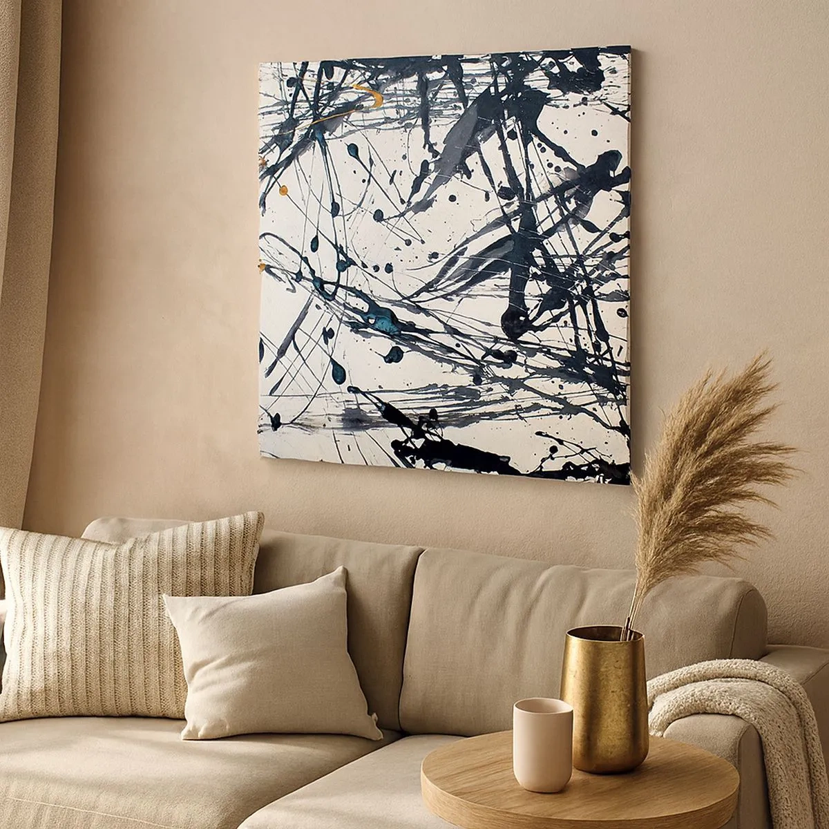 Impression sur toile - Image sur toile - Abstraction expressionniste - 30x30 cm