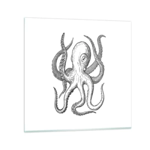 Impression sur verre - Image sur verre - Dansant avec les vagues - 40x40 cm