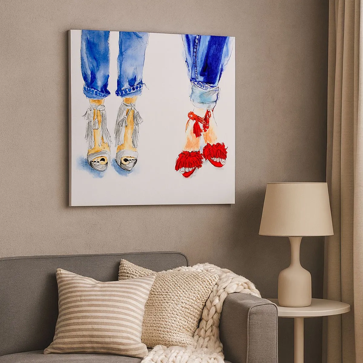 Impression sur toile - Image sur toile - Peut-être irons-nous nous promener? - 30x30 cm