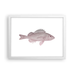 Affiche dans un cadre blanc - Poster - Poisson aux grands yeux - 40x30 cm