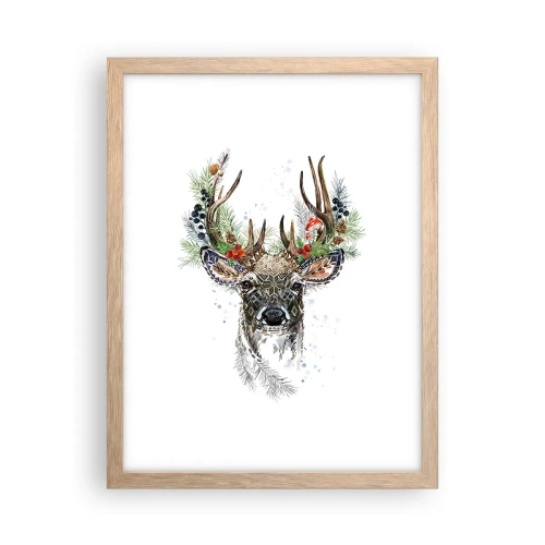 Affiche dans un chêne clair - Poster - En robe de fête - 30x40 cm