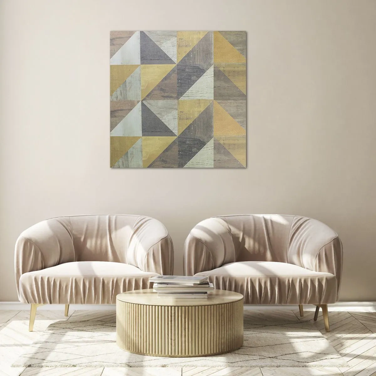 Impression sur verre - Image sur verre - Suivant l'angle du triangle - 30x30 cm