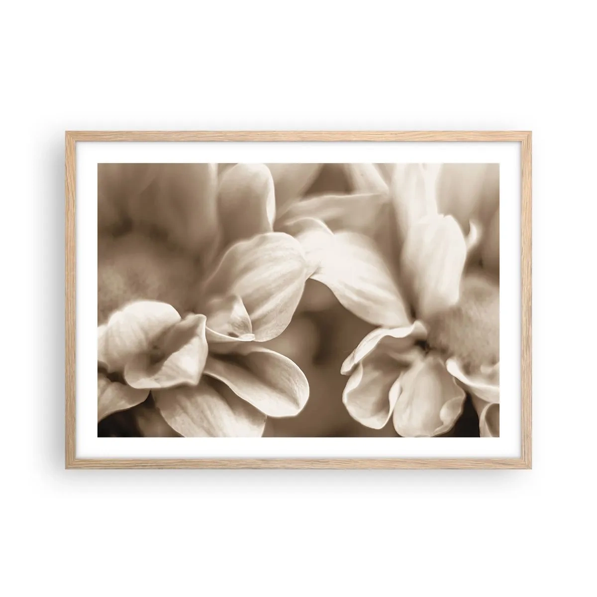 Affiche dans un chêne clair - Poster - Doux comme un sourire - 70x50 cm