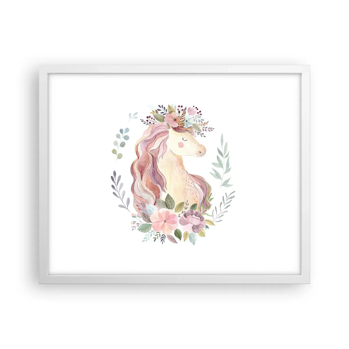 Affiche dans un cadre blanc - Poster - Invitation au monde des contes de fées - 50x40 cm