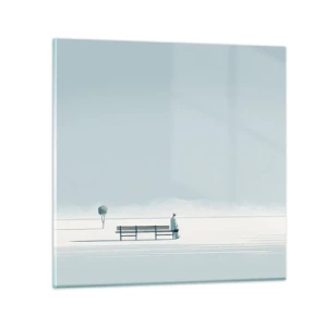 Impression sur verre - Image sur verre - Oui, j'attends. - 50x50 cm