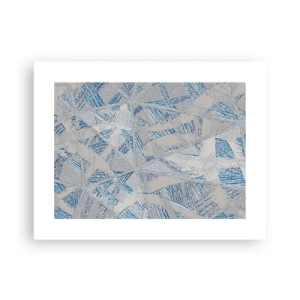 Affiche - Poster - Dans un labyrinthe bleu-gris - 40x30 cm