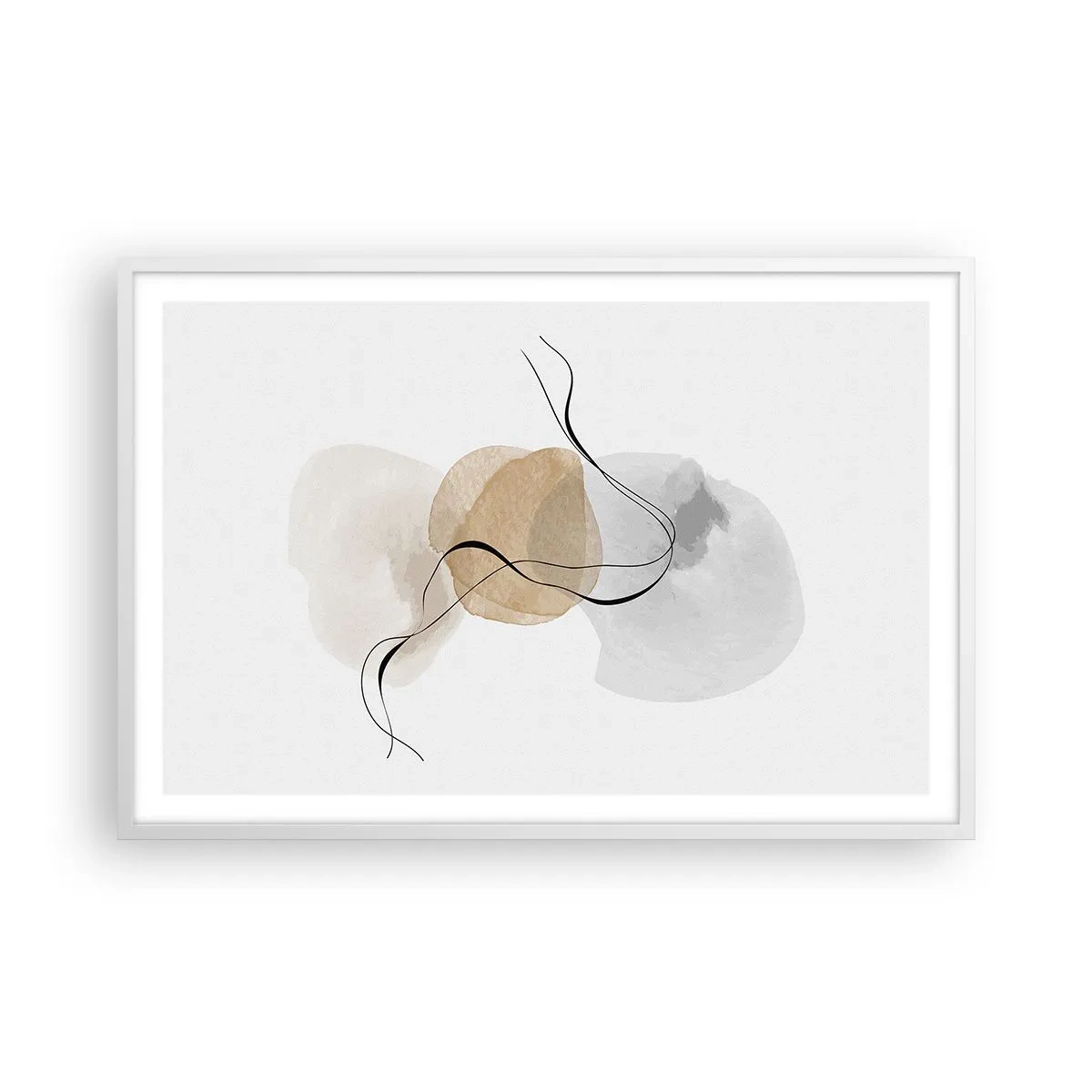 Affiche dans un cadre blanc - Poster - Perles d'air - 91x61 cm