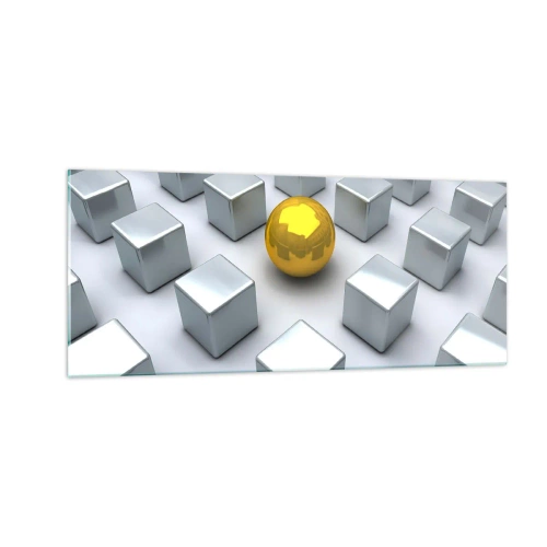 Impression sur verre - Image sur verre - Pourquoi moi? Composition géométrique - 100x40 cm