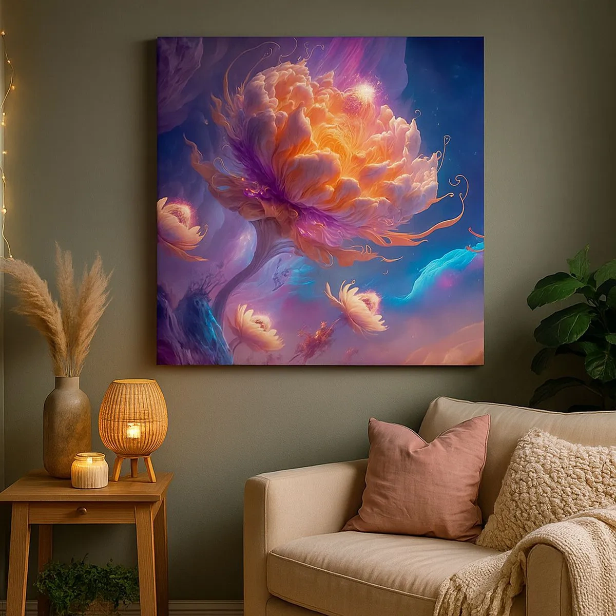 Impression sur toile - Image sur toile - Un autre monde - 30x30 cm