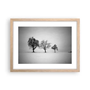 Affiche dans un chêne clair - Poster - A quoi rêvent-ils? - 40x30 cm