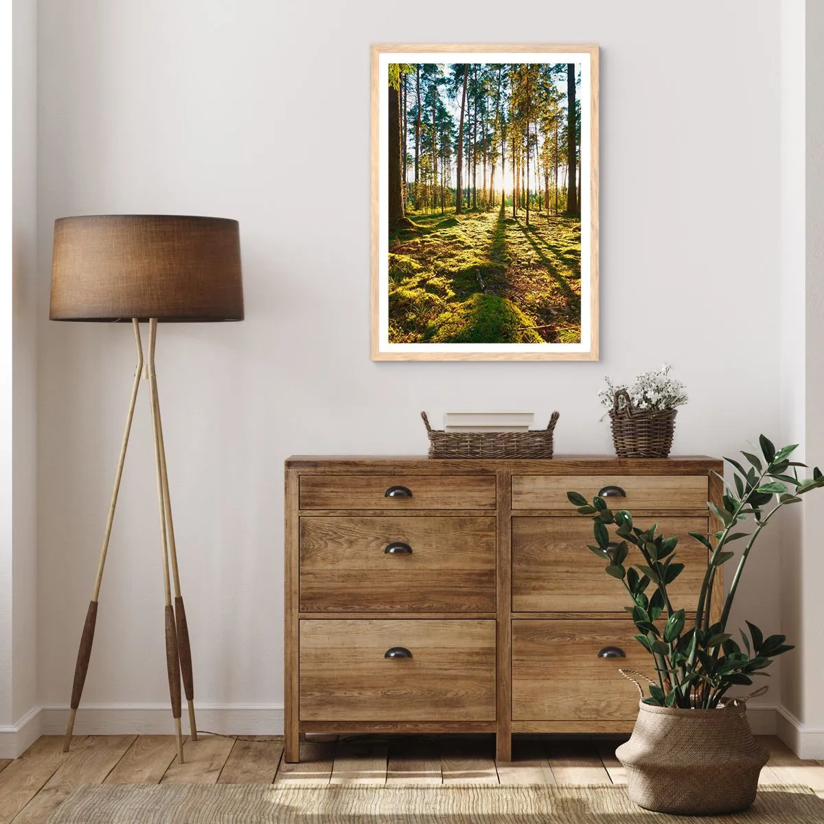 Affiche dans un chêne clair - Poster - … Derrière les sept forêts - 70x100 cm