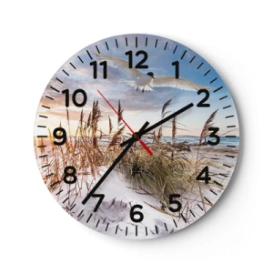 Horloge murale - Pendule murale - Vent de mer - 40x40 cm
