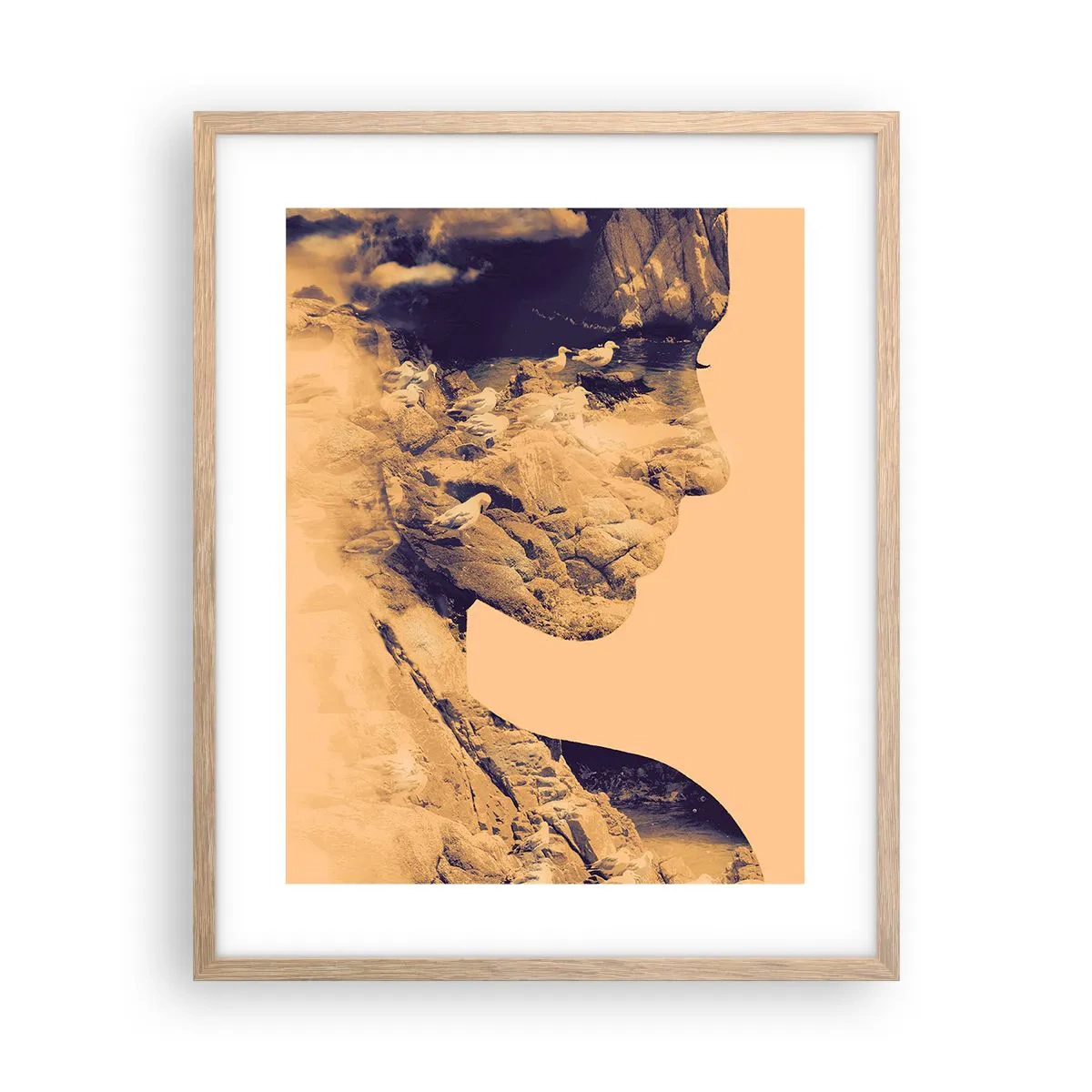 Affiche dans un chêne clair - Poster - Beauté de la nature - 40x50 cm