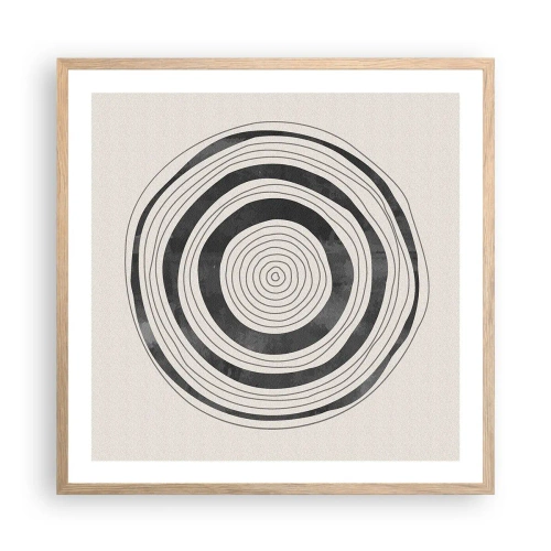 Affiche dans un chêne clair - Poster - Ce qui est important c'est ce qu'il y a entre les deux - 60x60 cm