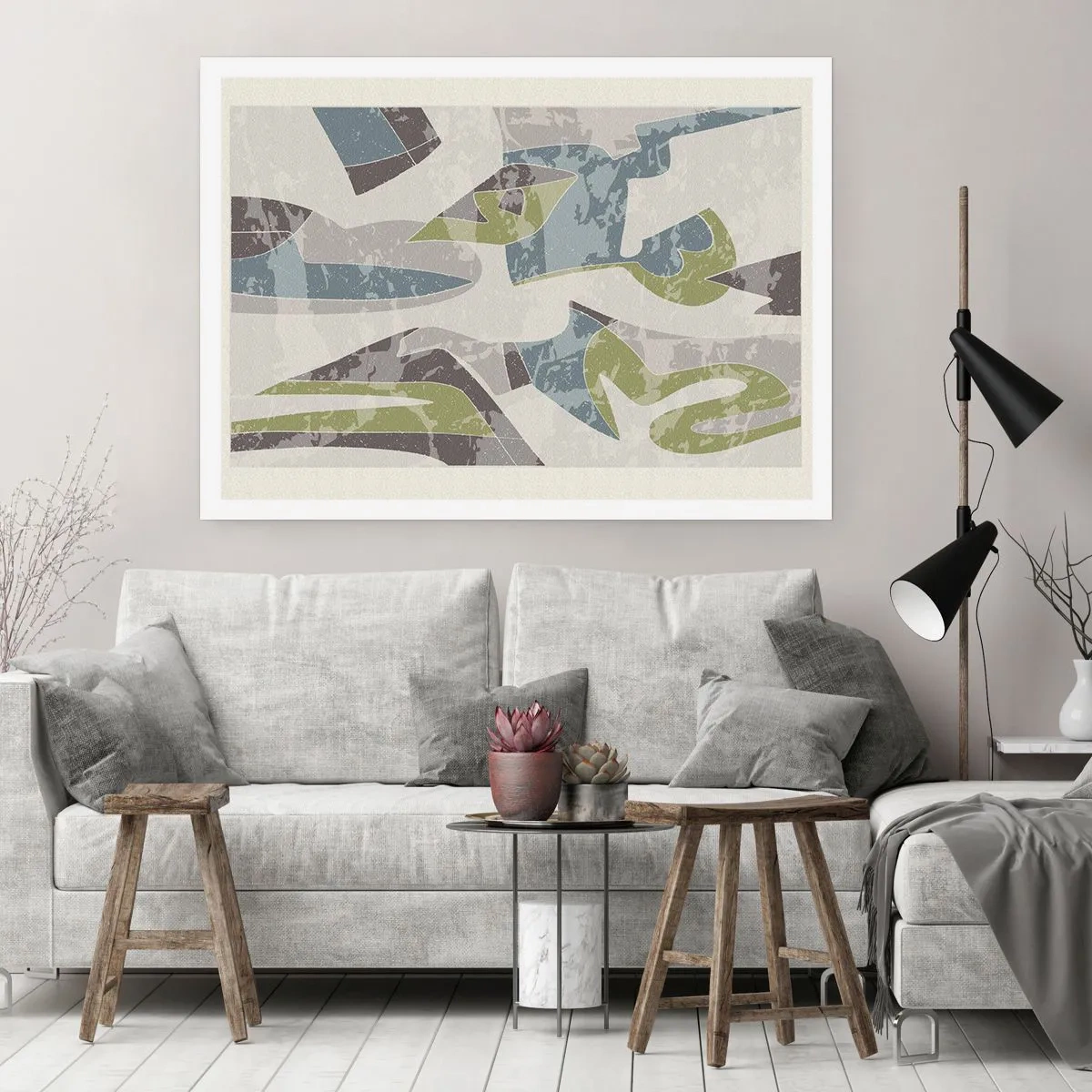 Affiche - Poster - Composition derrière la vitre - 91x61 cm