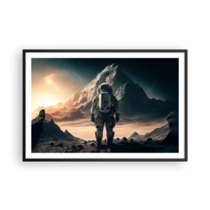 Affiche dans un cadre noir - Poster - Nouveau défi - 91x61 cm