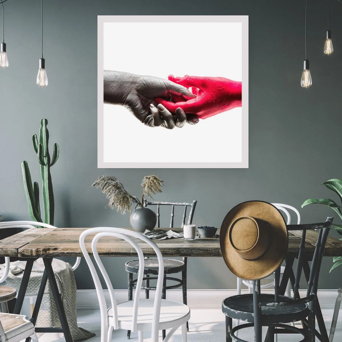 Affiche - Poster - Ensemble, bien que différents - 50x50 cm