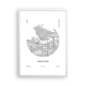 Affiche dans un cadre blanc - Poster - Anatomie de Vancouver - 50x70 cm