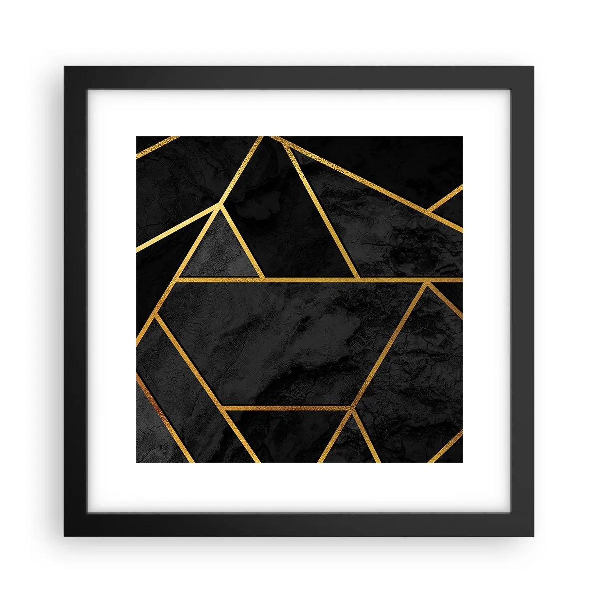 Affiche dans un cadre noir - Poster - Obscurité et éclat - 30x30 cm