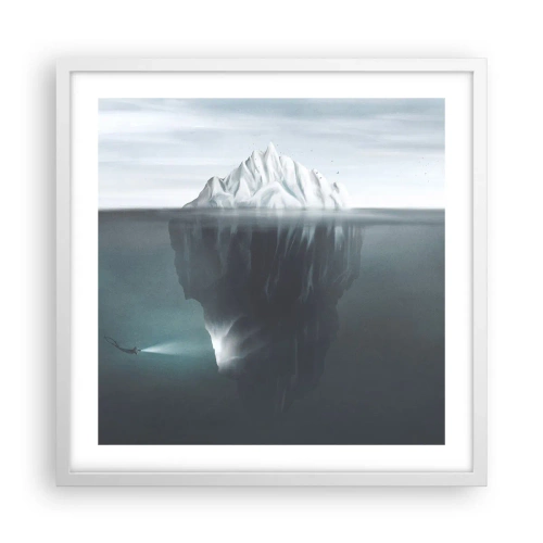 Affiche dans un cadre blanc - Poster - Mystère sous-marin - 50x50 cm