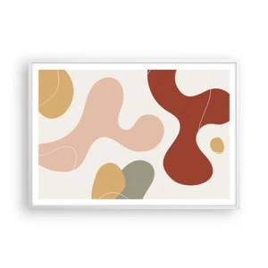 Affiche dans un cadre blanc - Poster - Entrelac - 100x70 cm