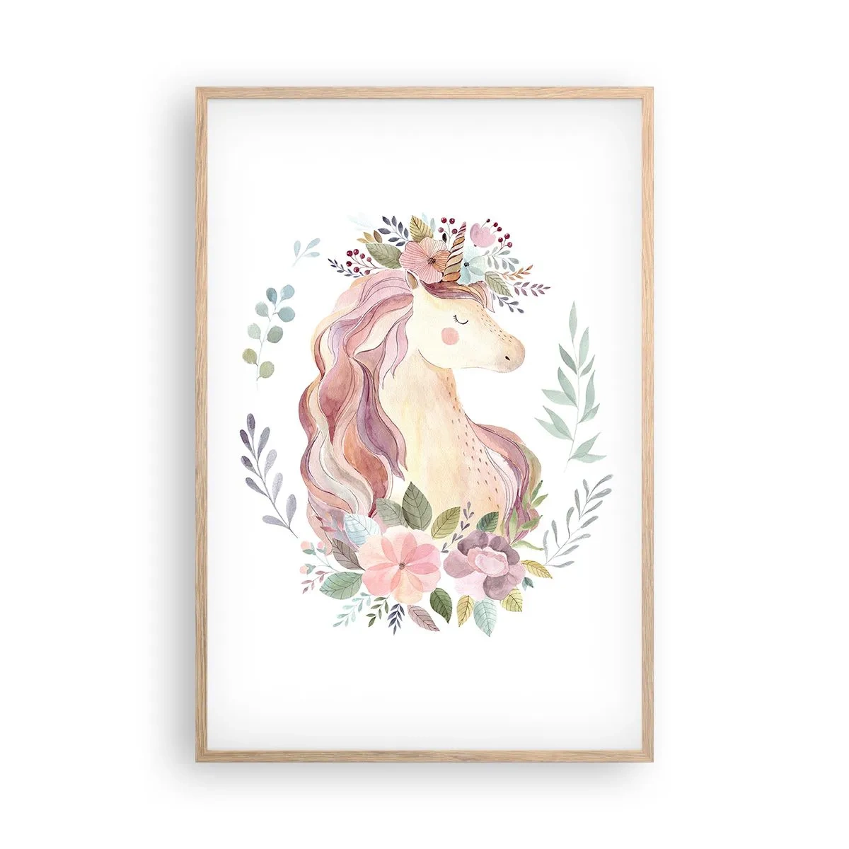 Affiche dans un chêne clair - Poster - Invitation au monde des contes de fées - 61x91 cm