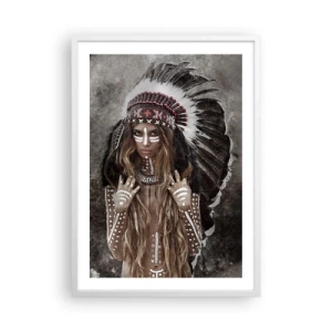 Affiche dans un cadre blanc - Poster - Secret de la force de la tribu - 50x70 cm