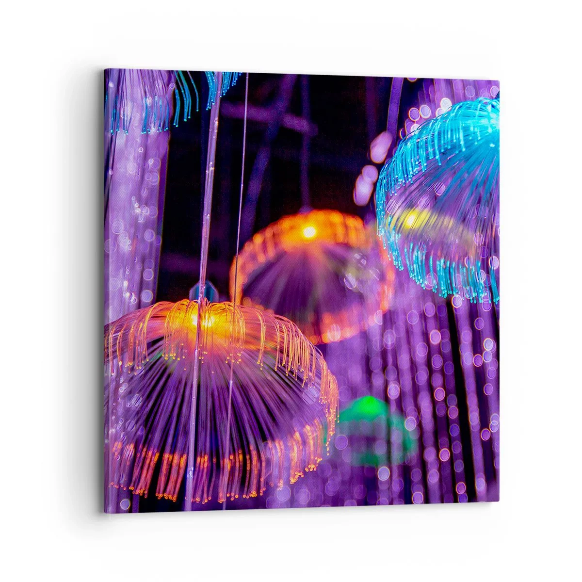 Impression sur toile - Image sur toile - Fontaine lumineuse - 70x70 cm