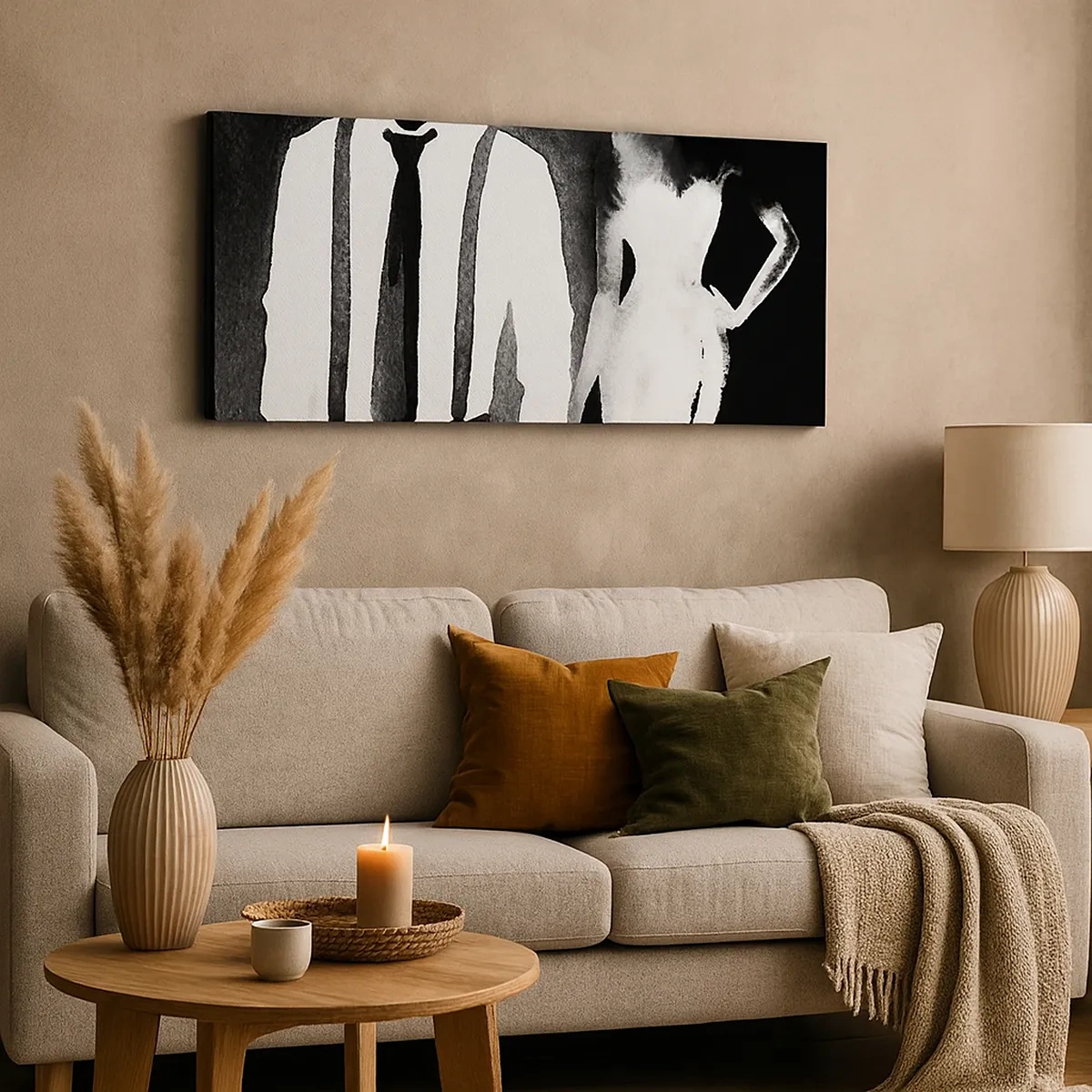 Impression sur toile - Image sur toile - Ambiance noire - 30x30 cm
