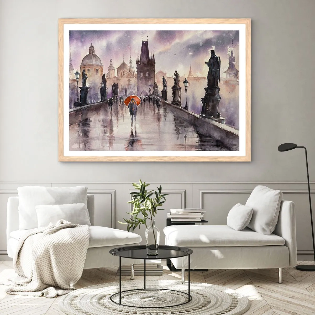 Affiche dans un chêne clair - Poster - Les gens ne changent pas - 100x70 cm