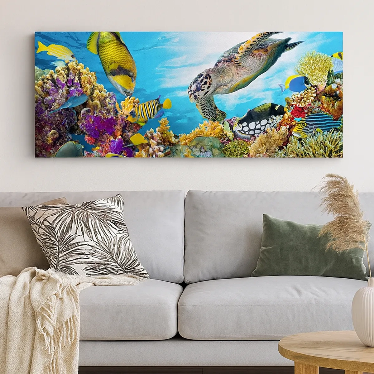 Impression sur toile - Image sur toile - Promenade de corail - 30x30 cm