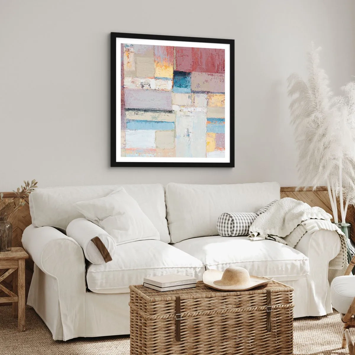 Affiche dans un cadre noir - Poster - Le calme de la géométrie - 40x40 cm