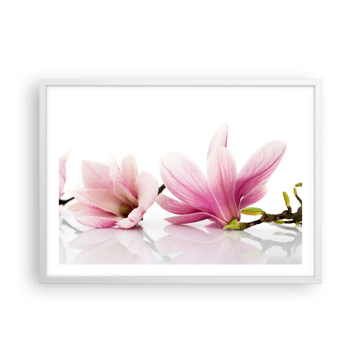 Affiche dans un cadre blanc - Poster - Délicat comme une brise de printemps - 70x50 cm