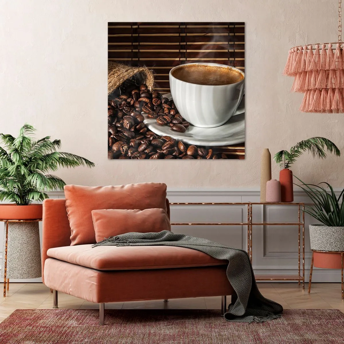 Impression sur toile - Image sur toile - La noirceur du charbon, la clarté de l'ambre - 70x70 cm