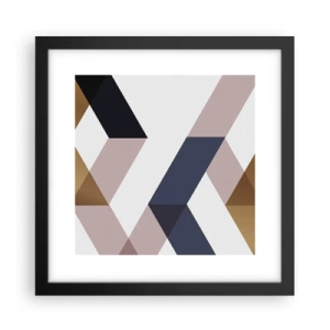 Affiche dans un cadre noir - Poster - Plats et angles - 30x30 cm