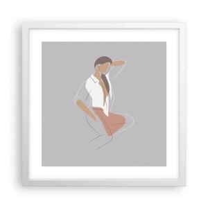 Affiche dans un cadre blanc - Poster - Contour gracieux - 40x40 cm