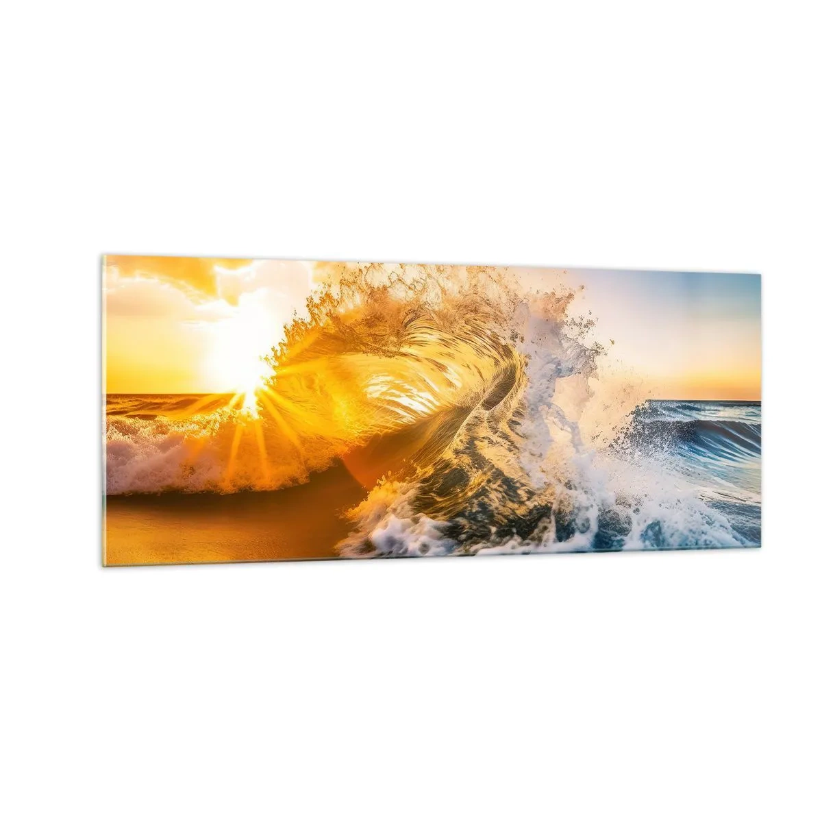 Impression sur verre - Image sur verre - S'amuser dans le sable - 100x40 cm