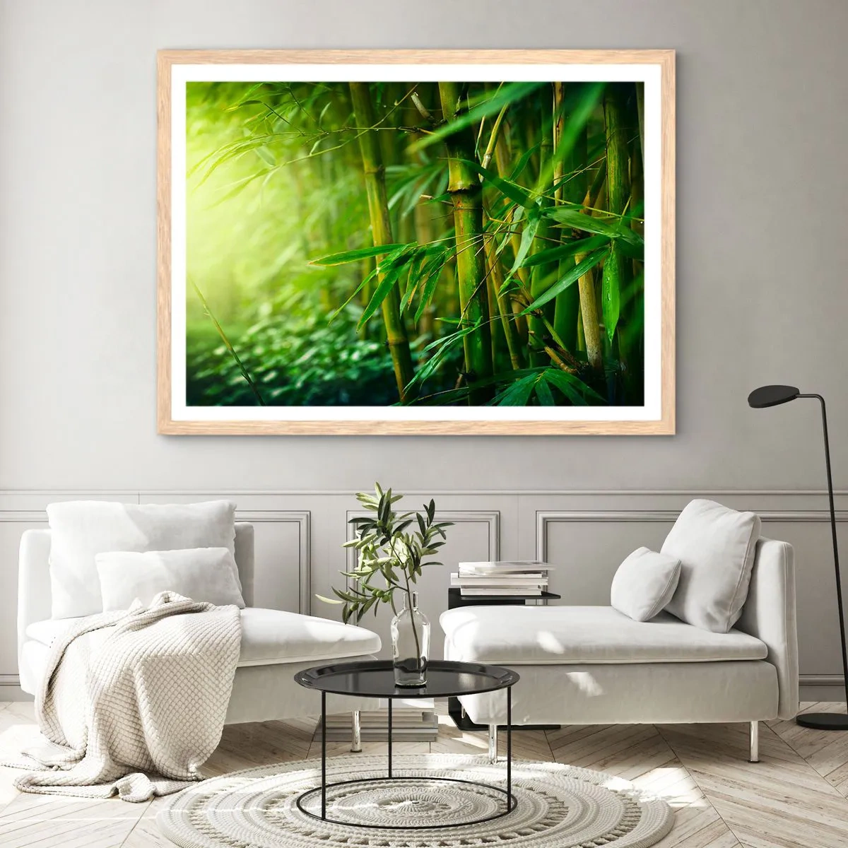 Affiche dans un chêne clair - Poster - Apprenez à connaître le vert lui-même - 40x30 cm