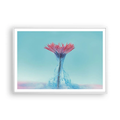 Affiche dans un cadre blanc - Poster - Dans une étreinte vivifiante - 100x70 cm