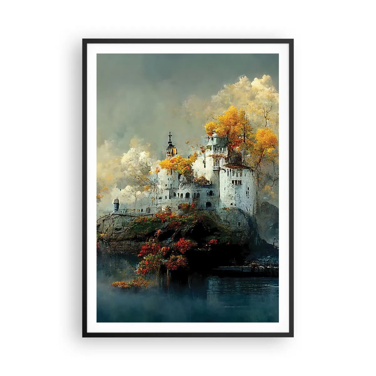 Affiche dans un cadre noir - Poster - Le début d'une histoire romantique - 70x100 cm