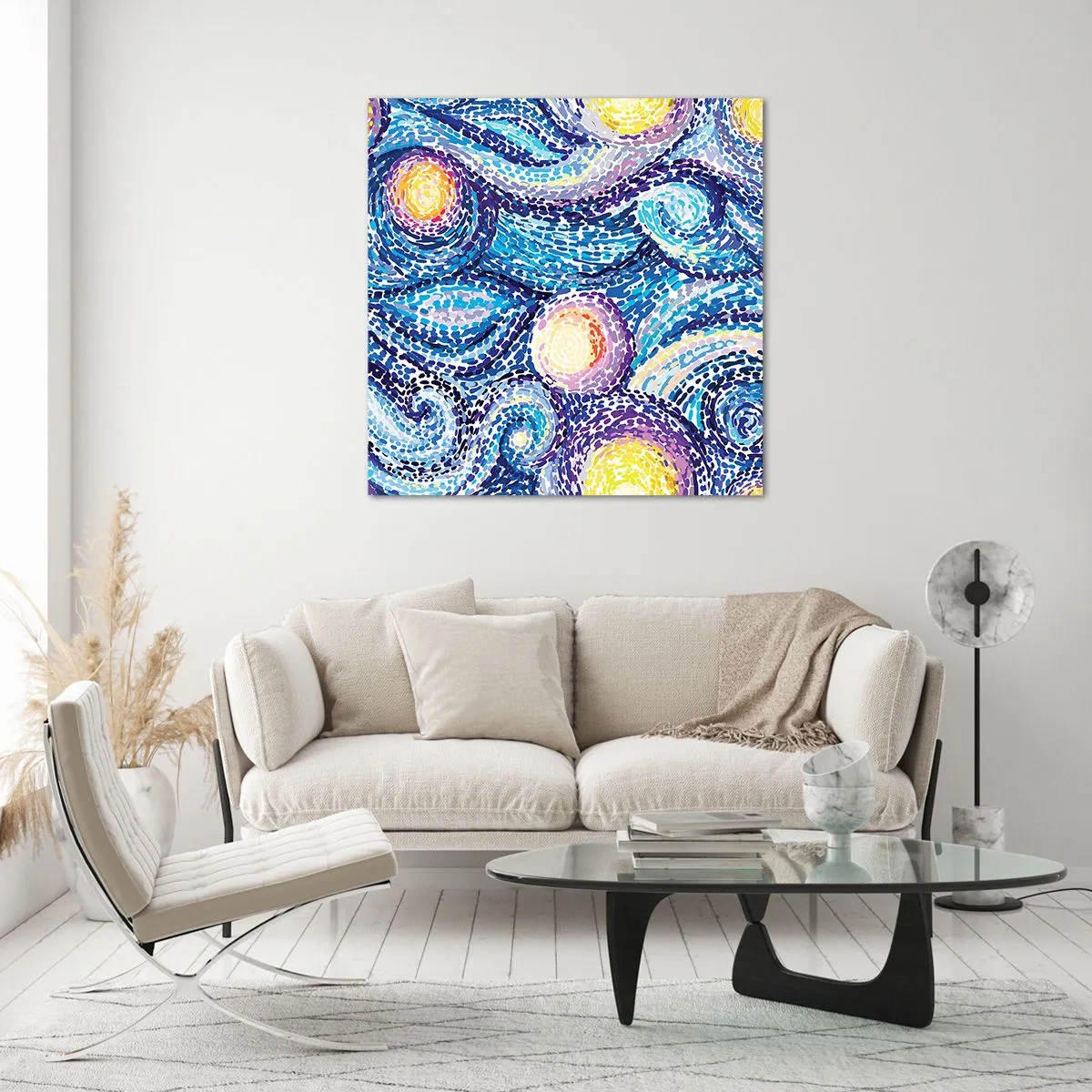 Impression sur verre - Image sur verre - D'après un tableau de van Gogh - 50x50 cm