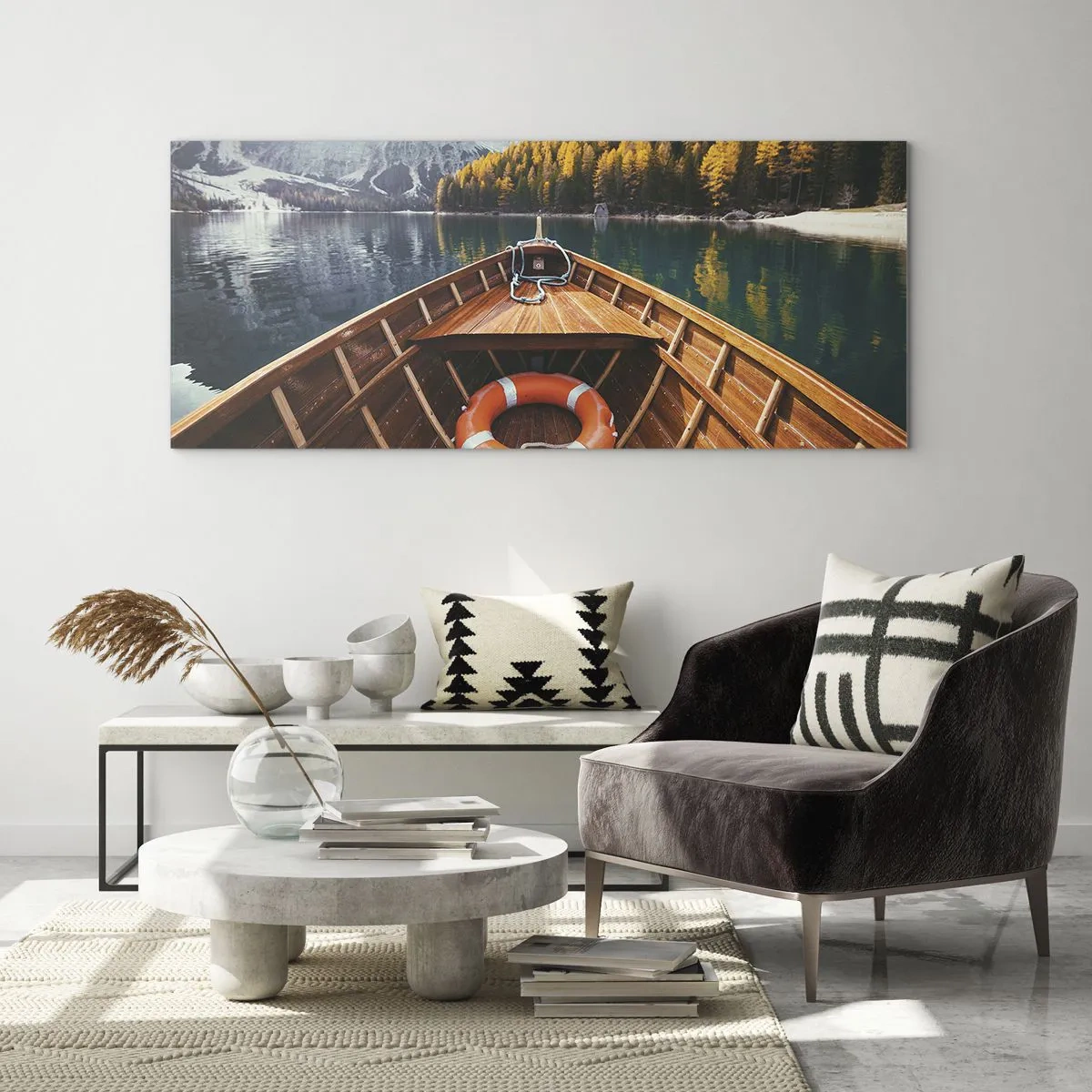 Impression sur verre - Image sur verre - Escapade en montagne - 100x40 cm