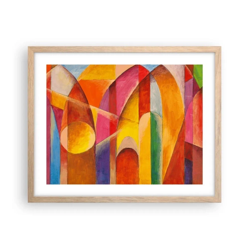 Affiche dans un chêne clair - Poster - Cathédrale du soleil - 50x40 cm