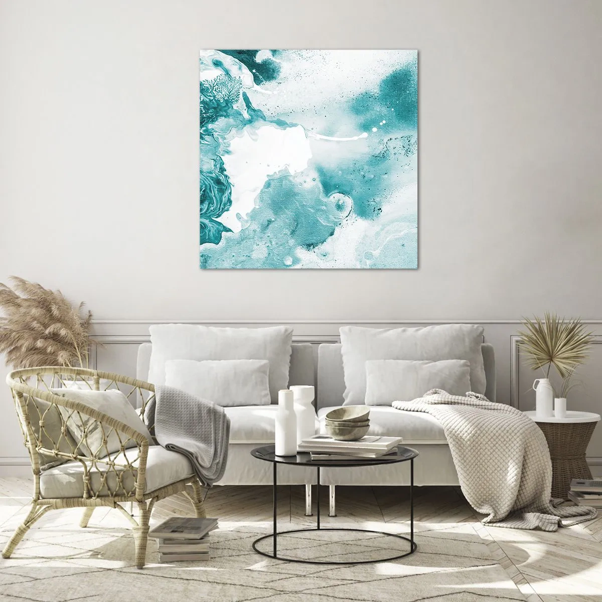 Impression sur verre - Image sur verre - Marécage bleu - 30x30 cm