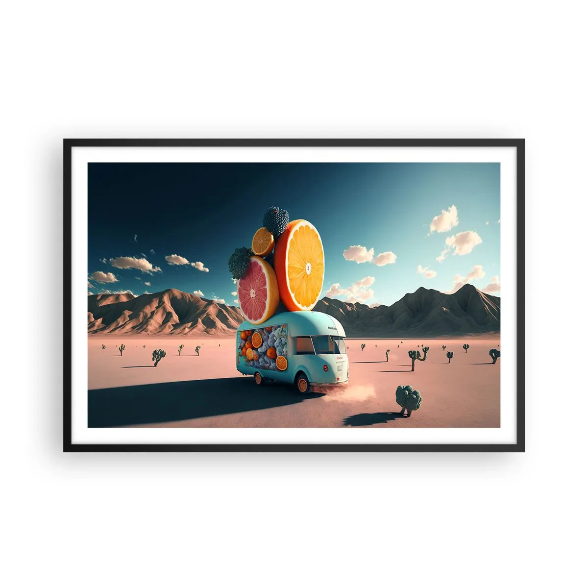 Affiche dans un cadre noir - Poster - Le goût des vacances - 91x61 cm