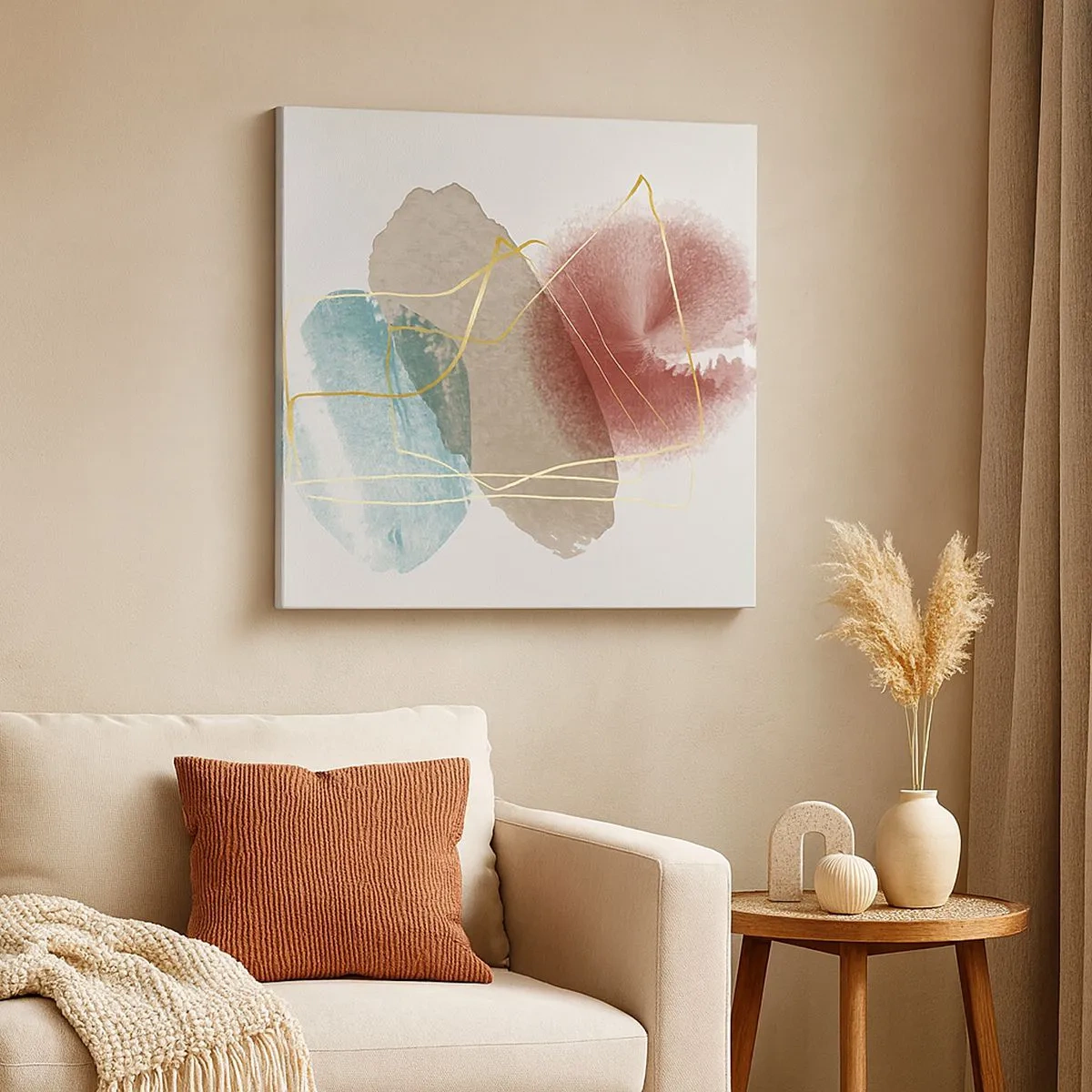 Impression sur toile - Image sur toile - Coraux de l'espace - 30x30 cm