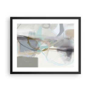 Affiche dans un cadre noir - Poster - Abstraction brumeuse - 50x40 cm