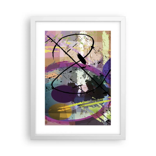 Affiche dans un cadre blanc - Poster - Vous pouvez aller tout droit ou autour - 30x40 cm